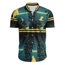 Load image into Gallery viewer, Men&#39;s Hawaiian-Style Button Up Shirt - Dancers Inspire Green
