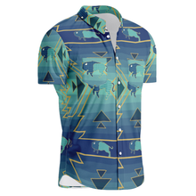 Load image into Gallery viewer, Men&#39;s Hawaiian-Style Button Up Shirt - Buffalo Run
