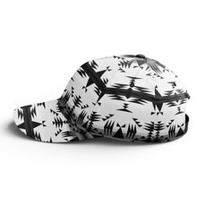 Load image into Gallery viewer, Between the Mountains White and Black Snapback Hat
