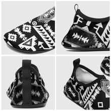 Load image into Gallery viewer, Chiefs Mountain Black and White Sockamoccs Slip On Shoes
