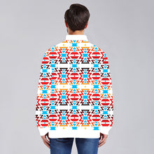 Load image into Gallery viewer, Fire Colors and Sky Unisex Collar Zipper Jacket
