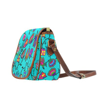 Load image into Gallery viewer, Indigenous Paisley - Sky Saddle Bag/Small (Model 1649) Full Customization

