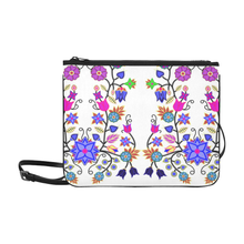 Load image into Gallery viewer, Floral Beadwork Seven Clans White Slim Clutch

