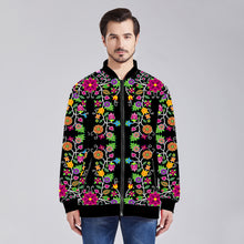 Load image into Gallery viewer, Floral Beadwork -01  Unisex Collar Zipper Jacket
