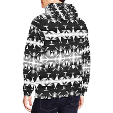 Load image into Gallery viewer, Between the Mountains Black and White All Over Print Hoodie
