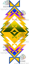 Load image into Gallery viewer, 6-inch Geometric Transfer Meta Tipi Transfers 49 Dzine Meta Tipi Yellow 
