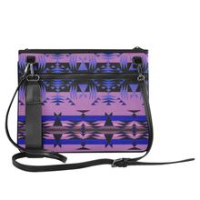 Load image into Gallery viewer, Between The Mountains Purple Slim Clutch

