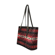 Load image into Gallery viewer, Black Rose Leather Tote Bag
