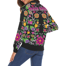 Load image into Gallery viewer, Floral Beadwork Women&#39;s Bomber Jacket
