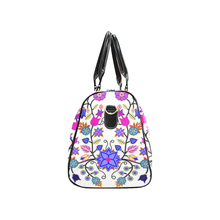 Load image into Gallery viewer, Floral Beadwork Seven Clans White Waterproof Travel Bag
