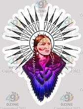 Load image into Gallery viewer, 14-inch Indigenous Winged Halo Purple Transfer
