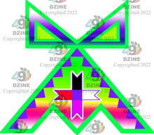 Load image into Gallery viewer, 11-inch Geometric Transfer Rainbow Lodge
