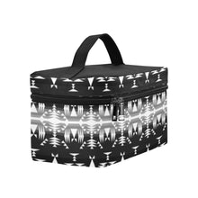 Load image into Gallery viewer, Between the Mountains Black and White Cosmetic Bag/Large (Model 1658) Cosmetic Bag e-joyer 
