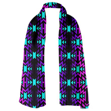 Load image into Gallery viewer, Black Fire Winter Sunset Large Square Chiffon Scarf fashion-scarves 49 Dzine 

