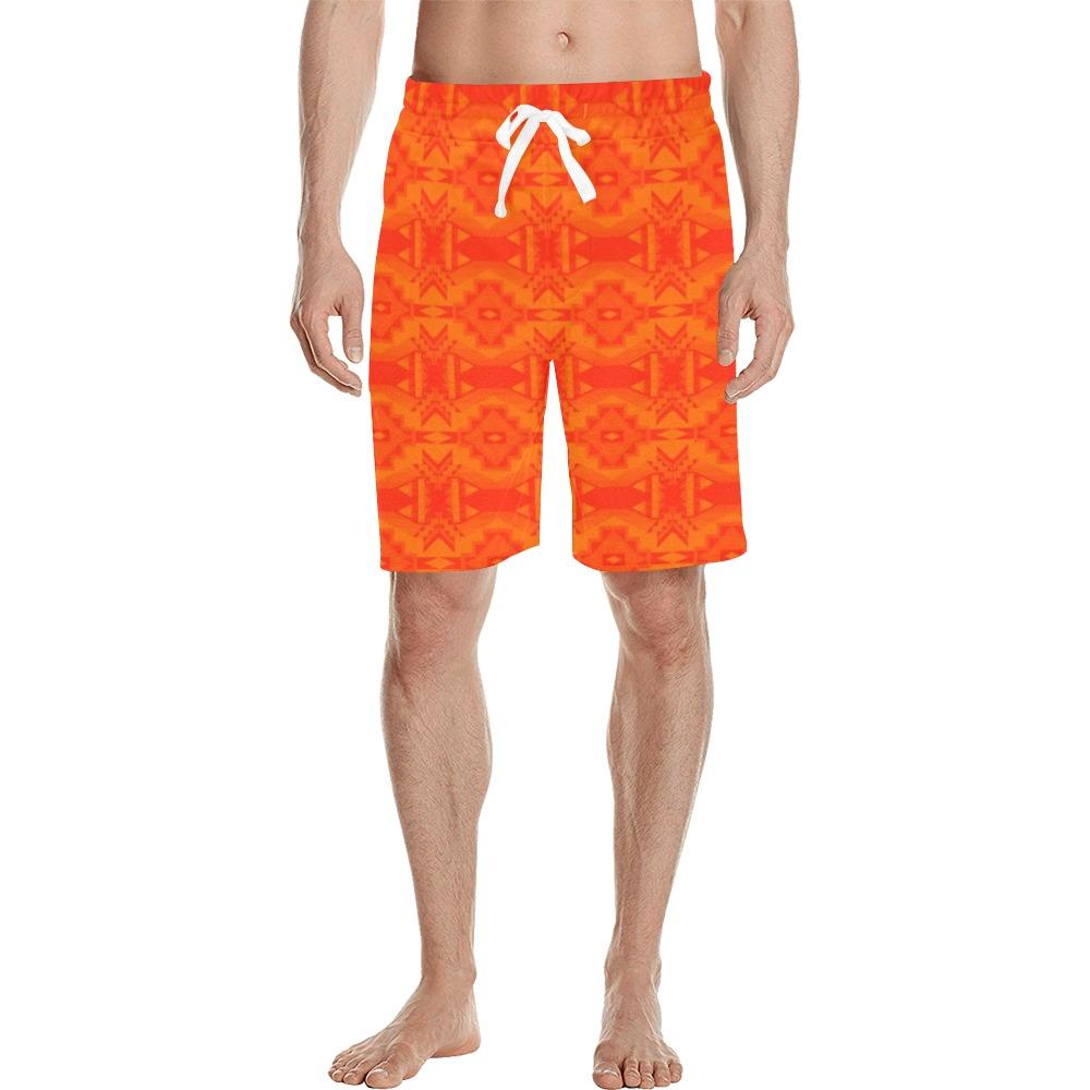 Fancy Orange Men's All Over Print Casual Shorts (Model L23) Men's Casual Shorts (L23) e-joyer 