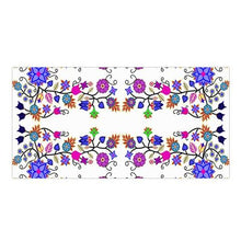 Load image into Gallery viewer, Floral Beadwork Seven Clans White Satin Shawl Scarf 49 Dzine 
