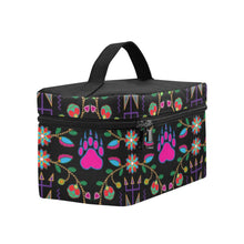 Load image into Gallery viewer, Geometric Floral Fall - Black Cosmetic Bag/Large (Model 1658) Cosmetic Bag e-joyer 
