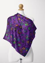 Load image into Gallery viewer, Indigenous Paisley Dark Orchid Satin Shawl Scarf 49 Dzine 
