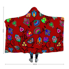 Load image into Gallery viewer, Indigenous Paisley Dark Red Hooded Blanket 49 Dzine 
