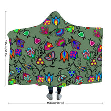 Load image into Gallery viewer, Indigenous Paisley Dark Sea Hooded Blanket 49 Dzine 

