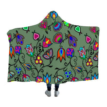 Load image into Gallery viewer, Indigenous Paisley Dark Sea Hooded Blanket 49 Dzine 
