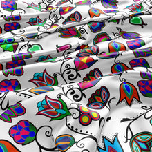 Load image into Gallery viewer, Indigenous Paisley - White Satin Fabric 49DzineStore 
