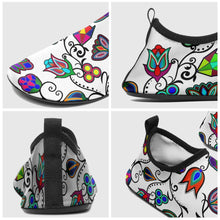 Load image into Gallery viewer, Indigenous Paisley White Sockamoccs Kid&#39;s Slip On Shoes 49 Dzine 

