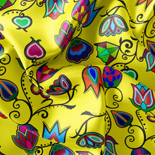 Load image into Gallery viewer, Indigenous Paisley - Yellow Satin Fabric 49DzineStore 
