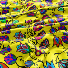 Load image into Gallery viewer, Indigenous Paisley - Yellow Satin Fabric 49DzineStore 

