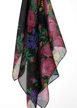 Load image into Gallery viewer, Kokum&#39;s Revenge Black Large Square Chiffon Scarf fashion-scarves 49 Dzine 
