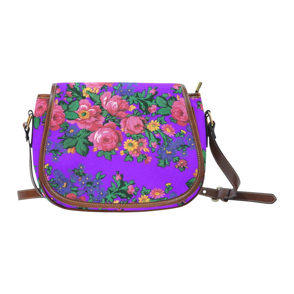Kokum's Revenge-Lilac Saddle Bag/Small (Model 1649) Full Customization Saddle Bag/Small (Full Customization) e-joyer 
