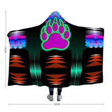 Load image into Gallery viewer, Purple Midnight Bearpaw Hooded Blanket 49 Dzine 
